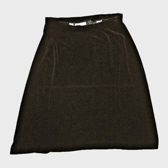 Vintage Talbots Black Velvet A-Line Skirt Women's Size 8P Excellent - Picture 2 of 6